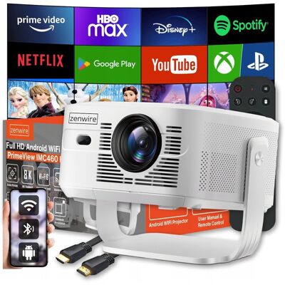 Zenwire Mini Projektor Przenośny Rzutnik Android 14 WiFi Full HD 4K 8K do Telefonu Zenwire Mini Projektor Przenośny Rzutnik Android 14 WiFi Full HD 4K 8K do Telefonu