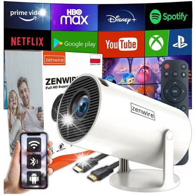 Mini Projektor Zenwire R1 Full HD 4K Rzutnik Android Wi-Fi do Telefonu Mini Projektor Zenwire R1 Full HD 4K Rzutnik Android Wi-Fi do Telefonu