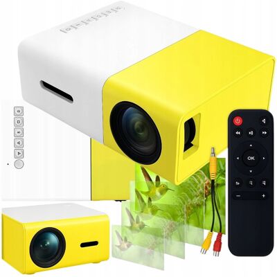 Inny producent Mini Rzutnik Przenośny Projektor Led Full Hd Pro Kino Domowe Pilot Zestaw Inny producent Mini Rzutnik Przenośny Projektor Led Full Hd Pro Kino Domowe Pilot Zestaw