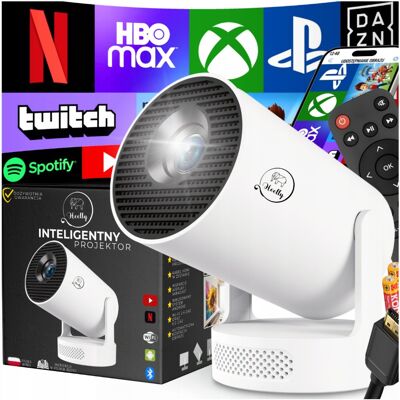 Heelly Projektor Android Rzutnik 4K WIFI Przenośny Smart Tv Full HD Obrotowy Heelly Projektor Android Rzutnik 4K WIFI Przenośny Smart Tv Full HD Obrotowy