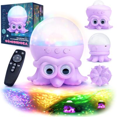 Ecolight Projektor iluminacji Ośmiornica RGB Głośnik Bluetooth Pilot Pokój dziecięcy Ecolight Projektor iluminacji Ośmiornica RGB Głośnik Bluetooth Pilot Pokój dziecięcy