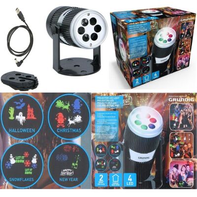 Projektor Led, Grundig, 4 Slajdy 4 Wzory Projektor Led, Grundig, 4 Slajdy 4 Wzory