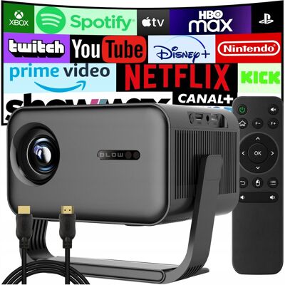 Blow PROJEKTOR OBROTOWY LED RZUTNIK GŁOŚNIK ANDROID SMART TV WIFI FULL HD HDMI Blow PROJEKTOR OBROTOWY LED RZUTNIK GŁOŚNIK ANDROID SMART TV WIFI FULL HD HDMI