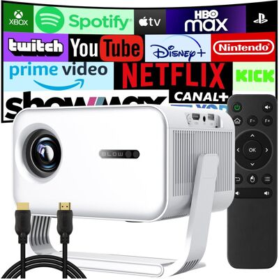 Blow PROJEKTOR OBROTOWY RZUTNIK GŁOŚNIK ANDROID HDMI SMART TV WIFI FULL HD LED Blow PROJEKTOR OBROTOWY RZUTNIK GŁOŚNIK ANDROID HDMI SMART TV WIFI FULL HD LED