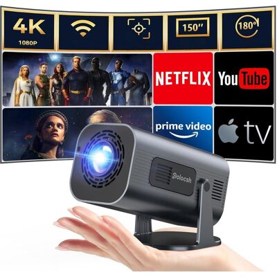 Pozostałe marki Projektor Polocsh P6 4K Mini z Android TV 11.0 – Kompaktowy Wi-Fi 6 BT 5.2 Pozostałe marki Projektor Polocsh P6 4K Mini z Android TV 11.0 – Kompaktowy Wi-Fi 6 BT 5.2