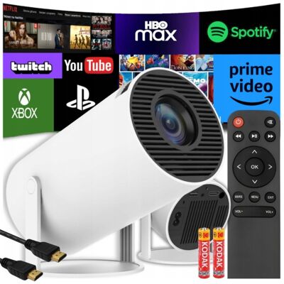 Projektor Rzutnik Android Smart TV Wifi Mini 4k Przenośny Bluetooth 130 Cali Projektor Rzutnik Android Smart TV Wifi Mini 4k Przenośny Bluetooth 130 Cali