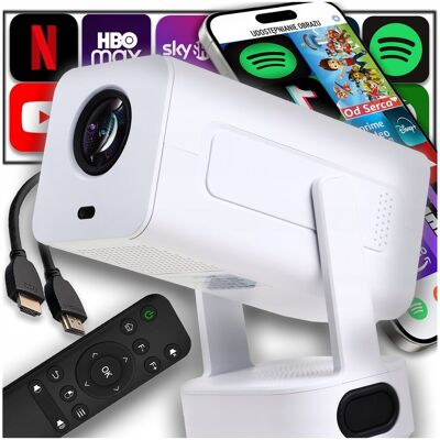 brak danych PROJEKTOR RZUTNIK FILMOWY ANDROID TV WIFI BLUETOOTH FULL HD PRZENOŚNY BIAŁY brak danych PROJEKTOR RZUTNIK FILMOWY ANDROID TV WIFI BLUETOOTH FULL HD PRZENOŚNY BIAŁY