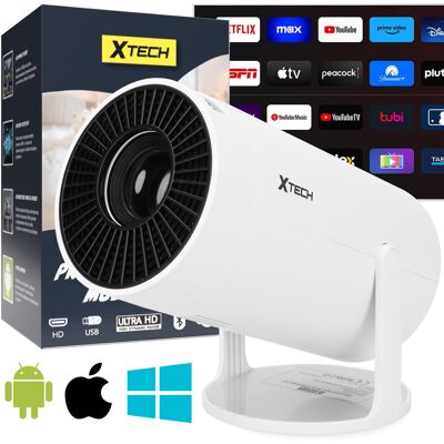 Xtech Projektor Rzutnik Multimedialny Android Tv Wifi Hd Smart Głośnik Obrotowy Xtech Projektor Rzutnik Multimedialny Android Tv Wifi Hd Smart Głośnik Obrotowy