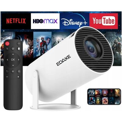 EDAXE Projektor Rzutnik Pro Android Tv Wifi 4K Przenośny Smart Głośnik Obrotowy EDAXE Projektor Rzutnik Pro Android Tv Wifi 4K Przenośny Smart Głośnik Obrotowy