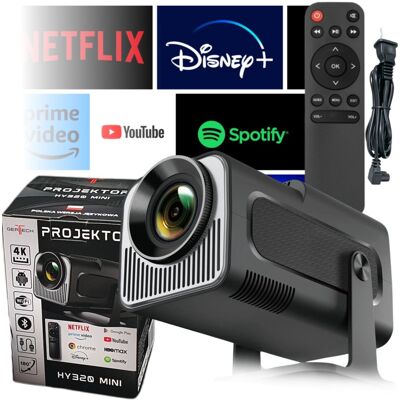 Inny producent Projektor rzutnik przenośny mini HY320 Kino domowe SMART TV FULL HD wbudowany głośnik Netflix YouTube WiFi Bluetooth / GERTECH Inny producent Projektor rzutnik przenośny mini HY320 Kino domowe SMART TV FULL HD wbudowany głośnik Netflix YouTube WiFi Bluetooth / GERTECH