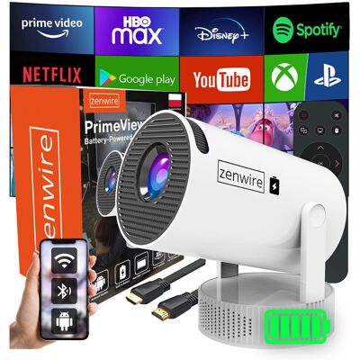 Przenośny Mini Projektor Android Wifi Rzutnik Full HD Bluetooth z Baterią Zenwire K400 Przenośny Mini Projektor Android Wifi Rzutnik Full HD Bluetooth z Baterią Zenwire K400