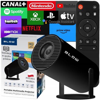 Blow Przenośny Projektor Obrotowy Rzutnik Głośnik Android Smart Tv Wifi Full Hd Blow Przenośny Projektor Obrotowy Rzutnik Głośnik Android Smart Tv Wifi Full Hd