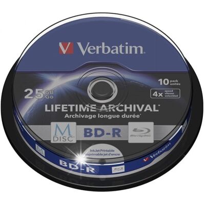 Inny producent M-Disc Płyta Bd-R 25gb Bluray Verbatim Print X10 Inny producent M-Disc Płyta Bd-R 25gb Bluray Verbatim Print X10
