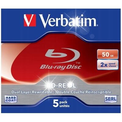 Inny producent Płyta Blu-Ray (Bd-Re Dl) Verbatim 50gb 5szt (Box 5 Z Opakowaniem) Inny producent Płyta Blu-Ray (Bd-Re Dl) Verbatim 50gb 5szt (Box 5 Z Opakowaniem)
