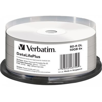 Inny producent Bd-R Dl Verbatim 50gb 6x Wide White Thermal Printable - No Id Brand (Spindl Inny producent Bd-R Dl Verbatim 50gb 6x Wide White Thermal Printable - No Id Brand (Spindl