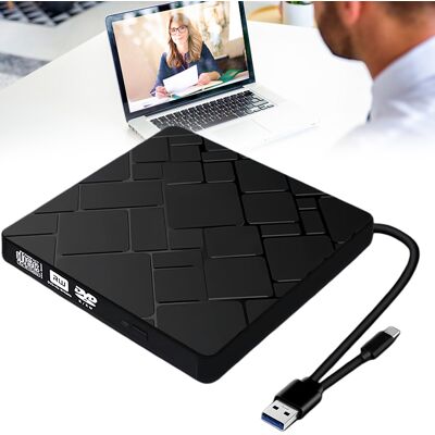 Zree Przenośny Zewnętrzny Napęd Cd Dvd Usb3.0 Typ‑c Odtwarzacz Plug&play Zree Przenośny Zewnętrzny Napęd Cd Dvd Usb3.0 Typ‑c Odtwarzacz Plug&play