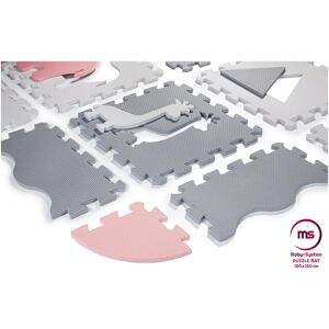 Moby System Mata piankowe puzzle XL 150 x 150 x 1cm z obrzeżem - pianka EVA - różowa Moby System Mata piankowe puzzle XL 150 x 150 x 1cm z obrzeżem - pianka EVA - różowa