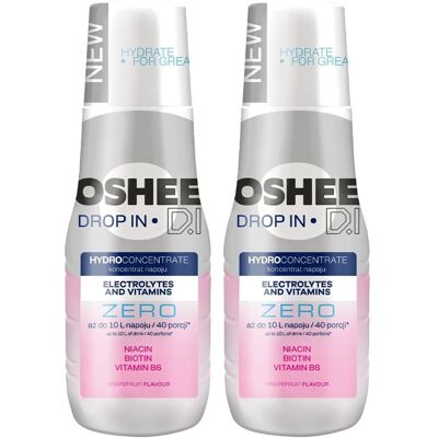 Syrop OSHEE Drop In ZERO OSHEE Grejpfrut, 2 szt. - 500 ml elektrolity witaminy bez cukru napój do saturatora fitness sport Syrop OSHEE Drop In ZERO OSHEE Grejpfrut, 2 szt. - 500 ml elektrolity witaminy bez cukru napój do saturatora fitness sport