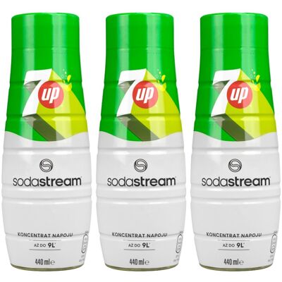 Syrop do wody gazowanej SODASTREAM 7up, 3 szt. - 440 ml koncentrat napój cytrusowy do saturatora gazowany napój smakowy Syrop do wody gazowanej SODASTREAM 7up, 3 szt. - 440 ml koncentrat napój cytrusowy do saturatora gazowany napój smakowy