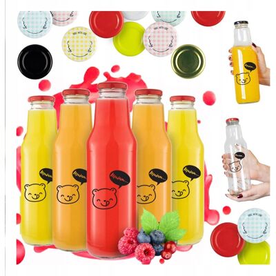 Bimberek 40x Butelki KUBUŚ 750ml z NADRUKIEM BUTELKI NA SOK SYROP WODĘ MLEKO SOKI Bimberek 40x Butelki KUBUŚ 750ml z NADRUKIEM BUTELKI NA SOK SYROP WODĘ MLEKO SOKI