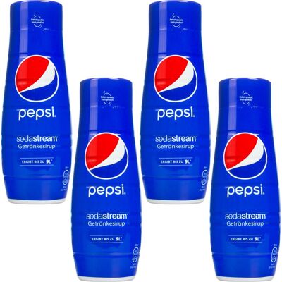 Syrop do saturatora PEPSI SodaStream, 4 szt. - 440ml napój gazowany koncentrat do wody smakowy z kofeiną Syrop do saturatora PEPSI SodaStream, 4 szt. - 440ml napój gazowany koncentrat do wody smakowy z kofeiną