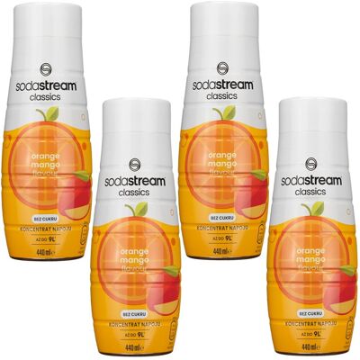 ESITEO - Orange Mangue - Zero cukru - 440 ml x4 - Syrop do napojów gazowanych ESITEO - Orange Mangue - Zero cukru - 440 ml x4 - Syrop do napojów gazowanych
