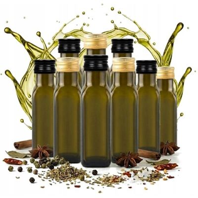 Bimberek 50x Butelki MARASCA 100ML OLIWKOWA Z NIEKAPKIEM na Oliwę Syrop Ocet Olej Bimberek 50x Butelki MARASCA 100ML OLIWKOWA Z NIEKAPKIEM na Oliwę Syrop Ocet Olej