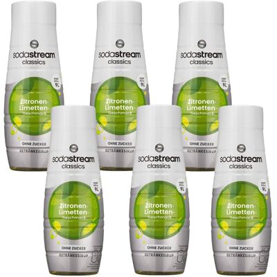 Syrop do wody SODASTREAM Cytryna Limonka, 6 szt. - 440 ml koncentrat bez cukru napój gazowany saturator Syrop do wody SODASTREAM Cytryna Limonka, 6 szt. - 440 ml koncentrat bez cukru napój gazowany saturator