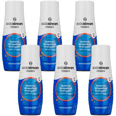 Syrop izotoniczny SODASTREAM Isotonic, 6 szt - grejpfrut pomarańcza koncentrat do wody gazowanej napój sportowy 440 ml Syrop izotoniczny SODASTREAM Isotonic, 6 szt - grejpfrut pomarańcza koncentrat do wody gazowanej napój sportowy 440 ml