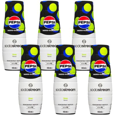 Syrop Do Napojów Sodastream Pepsi Max Lime, 6 Szt. - 440 Ml Koncentrat Bez Cukru Do Saturatora Napój Gazowany Smak Limonka Syrop Do Napojów Sodastream Pepsi Max Lime, 6 Szt. - 440 Ml Koncentrat Bez Cukru Do Saturatora Napój Gazowany Smak Limonka