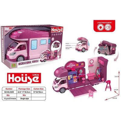 Norimpex Auto Camper Róż- Samon Pięknośći Karton Pak-12 Auto Jeżdzi Manualnie, Światła Z Przodu, 3 Przyciski. W Przyczepie Salon Piękności, Szafa, Toaletka, .. Norimpex Auto Camper Róż- Samon Pięknośći Karton Pak-12 Auto Jeżdzi Manualnie, Światła Z Przodu, 3 Przyciski. W Przyczepie Salon Piękności, Szafa, Toaletka, ..