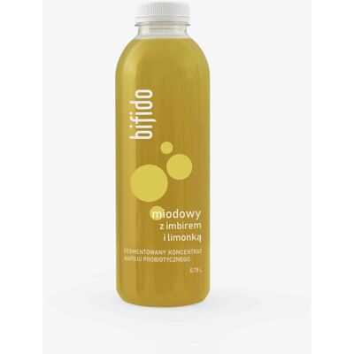 Inny producent Bifido MIODOWY Z IMBIREM I LIMONKĄ fermentowany koncentrat napoju probiotycznego 0.75l. (Probiotyki) Inny producent Bifido MIODOWY Z IMBIREM I LIMONKĄ fermentowany koncentrat napoju probiotycznego 0.75l. (Probiotyki)