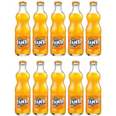 Fanta Napój Gazowany Pomarańczowy 10x250ml w Szklanych Butelkach - Orzeźwienie z Cytrusową Świeżością Fanta Napój Gazowany Pomarańczowy 10x250ml w Szklanych Butelkach - Orzeźwienie z Cytrusową Świeżością