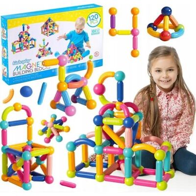Norimpex Klocki Konstrukcyjne Magnetyczne 120 Elementów Zabawka Kreatywna Dla Dzieci Norimpex Klocki Konstrukcyjne Magnetyczne 120 Elementów Zabawka Kreatywna Dla Dzieci