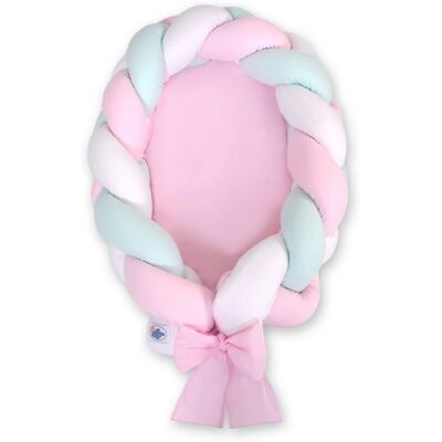 My Sweet Baby Kokon Niemowlęcy Pleciony 2 W 1 - Biało-Różowo-Miętowy My Sweet Baby Kokon Niemowlęcy Pleciony 2 W 1 - Biało-Różowo-Miętowy