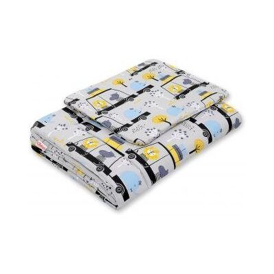 NEWBORN - Zwierzątka w autkach szare - Pillow 32x39 - Zestaw pościeli NEWBORN - Zwierzątka w autkach szare - Pillow 32x39 - Zestaw pościeli