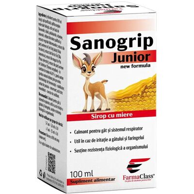 Inny producent Sanogrip Junior Syrop z Miodem 100ml Inny producent Sanogrip Junior Syrop z Miodem 100ml