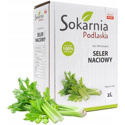 Sokarnia Podlaska SOK Z SELERA NACIOWEGO 2l 100% Źródło Błonnika Zawiera Wapń Żelazo Cynk Sokarnia Podlaska SOK Z SELERA NACIOWEGO 2l 100% Źródło Błonnika Zawiera Wapń Żelazo Cynk