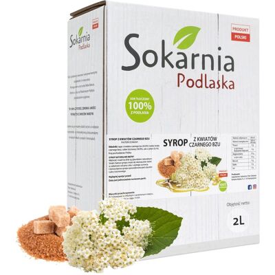 Sokarnia Podlaska SYROP CZARNY BEZ 2l Niepowtarzalny Smak Dobry Dodatek do Herbaty Owocowy Sokarnia Podlaska SYROP CZARNY BEZ 2l Niepowtarzalny Smak Dobry Dodatek do Herbaty Owocowy