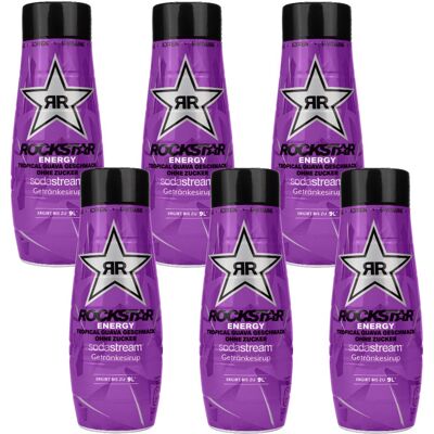 Syrop energetyczny SODASTREAM Rockstar, 6 szt. - Tropical Guava Zero 440ml napój bez cukru z kofeiną do saturatora Syrop energetyczny SODASTREAM Rockstar, 6 szt. - Tropical Guava Zero 440ml napój bez cukru z kofeiną do saturatora