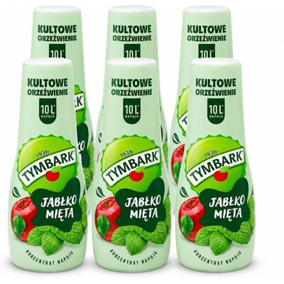 Syrop Koncentrat Do Saturatora Wody Napój Tymbark Jabłko-Mięta 500ml X6 Sztuk Syrop Koncentrat Do Saturatora Wody Napój Tymbark Jabłko-Mięta 500ml X6 Sztuk