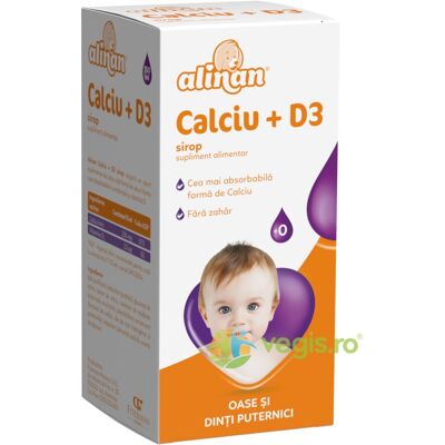 Inny producent Syrop Wapń + D3 bez cukru Alinan 150ml Inny producent Syrop Wapń + D3 bez cukru Alinan 150ml