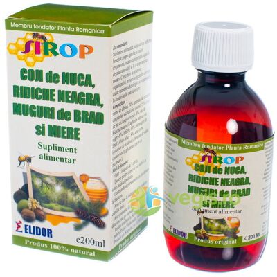 Inny producent Syrop z łupin orzechów, jodły, czarnej rzodkwi i miodu 200ml Inny producent Syrop z łupin orzechów, jodły, czarnej rzodkwi i miodu 200ml