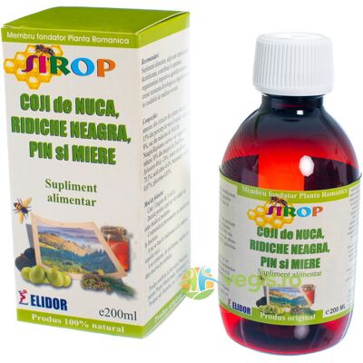 Inny producent Syrop z łupin orzechów, sosny, czarnej rzodkwi i miodu 200ml Inny producent Syrop z łupin orzechów, sosny, czarnej rzodkwi i miodu 200ml