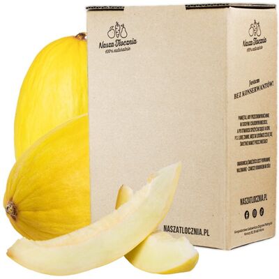 Nasza Tłocznia 100% sok tłoczony z owoców żółtego melona 3L Nasza Tłocznia 100% sok tłoczony z owoców żółtego melona 3L