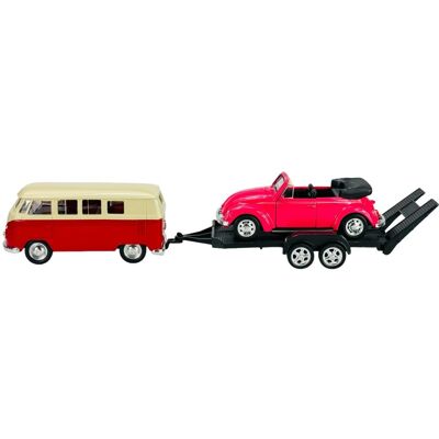 Welly 2-Pack Vw T1 Bus + Vw Beetle 1:34 Welly 2-Pack Vw T1 Bus + Vw Beetle 1:34