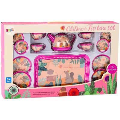 Lean Toys Zestaw Do Kawy Herbaty Filiżanki Czajnik Taca Różowy Kawiarnia 15ele. Lean Toys Zestaw Do Kawy Herbaty Filiżanki Czajnik Taca Różowy Kawiarnia 15ele.