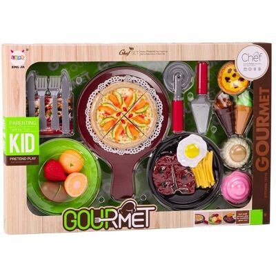 Lean Toys Zestaw Fast Food Owoce Stek Lody Akcesoria Pizza Frytki 26 Ele. Lean Toys Zestaw Fast Food Owoce Stek Lody Akcesoria Pizza Frytki 26 Ele.