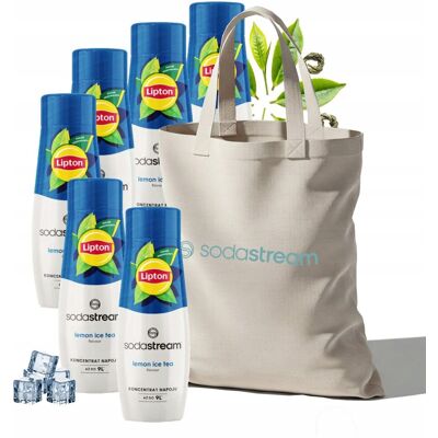 Inny producent Zestaw Syrop do wody SodaStream Lipton Lemon Ice Tea 6x440ml + Torba Inny producent Zestaw Syrop do wody SodaStream Lipton Lemon Ice Tea 6x440ml + Torba