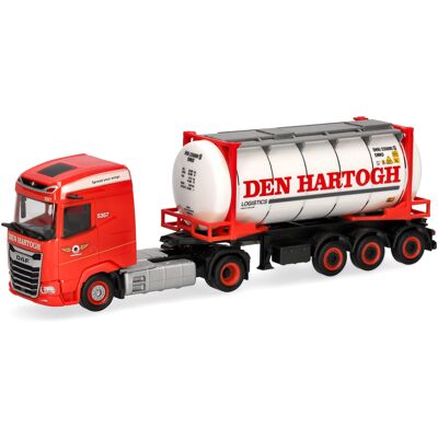 Herpa Model Ciężarówki Daf Xg Zestaw Z Kontenerem Wymiennym „den Hartogh” (Niderlandy), Miniatura W Skali 1:87, Model Kolekcjonerski, Wyprodukowany .. Herpa Model Ciężarówki Daf Xg Zestaw Z Kontenerem Wymiennym „den Hartogh” (Niderlandy), Miniatura W Skali 1:87, Model Kolekcjonerski, Wyprodukowany ..